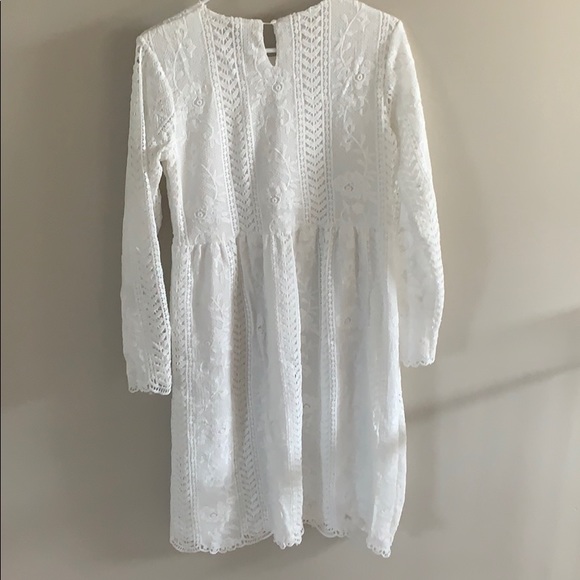 White long sleeve lace dress - Picture 2 of 2